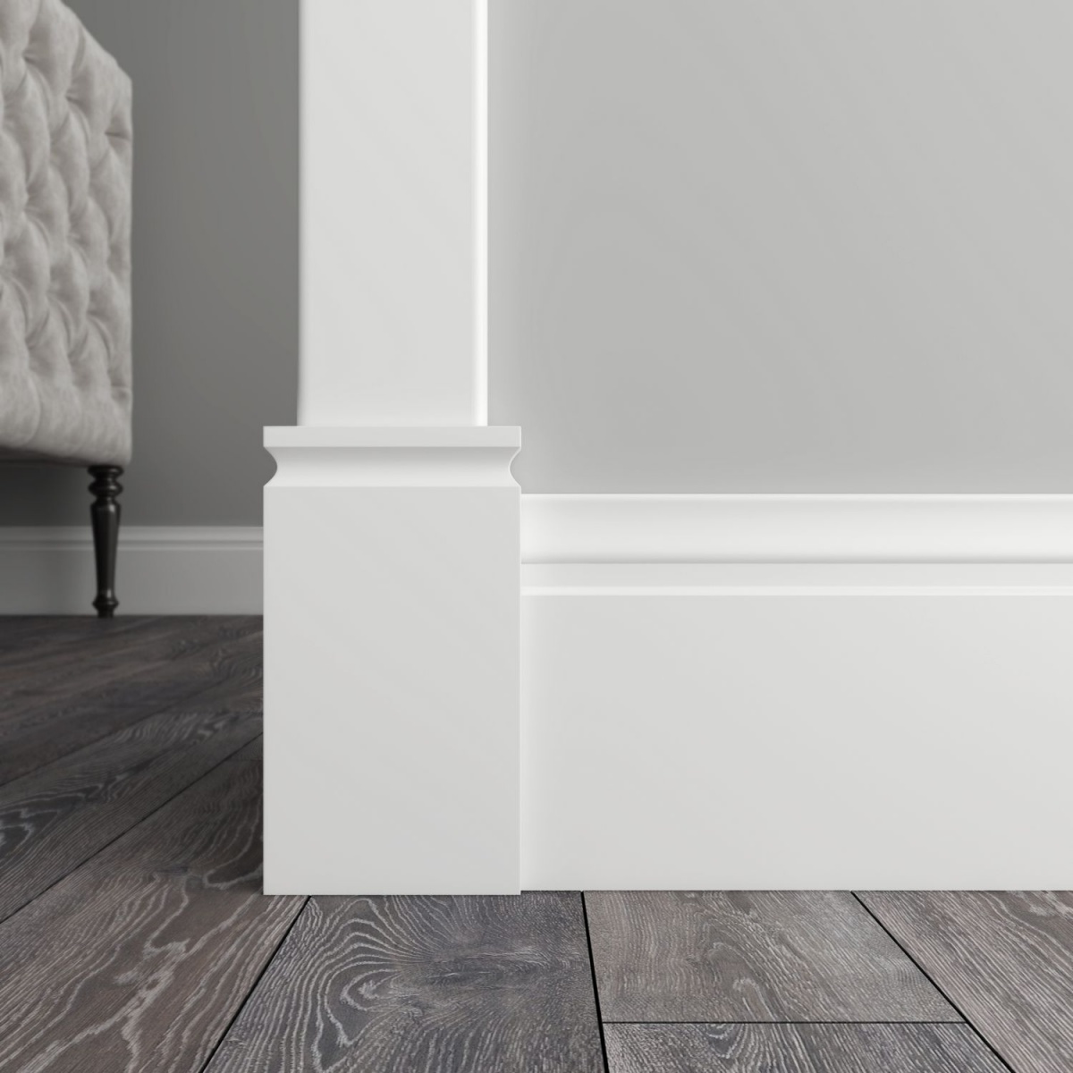 Дверной декор нижний под покраску Ultrawood D 1085 фото в интерьере